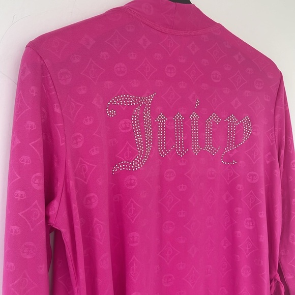 Juicy Couture Pink Robe Blinged Out Back Size Small - Picture 13 of 16